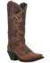 Image #1 - Laredo Women's Embroidered Leaf Western Performance Boots - Snip Toe, Tan, hi-res