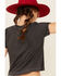 Image #5 - Ali Dee Women's Charcoal Rodeo Whiskey Cowboys Texas Graphic Tee , Charcoal, hi-res