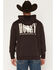 Image #4 - Hooey Men's Boot Barn Exclusive Wild Ride Hooded Sweatshirt, Dark Brown, hi-res