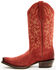 Image #3 - Ariat Women's Jukebox Suede Western Boots - Snip Toe, Red, hi-res