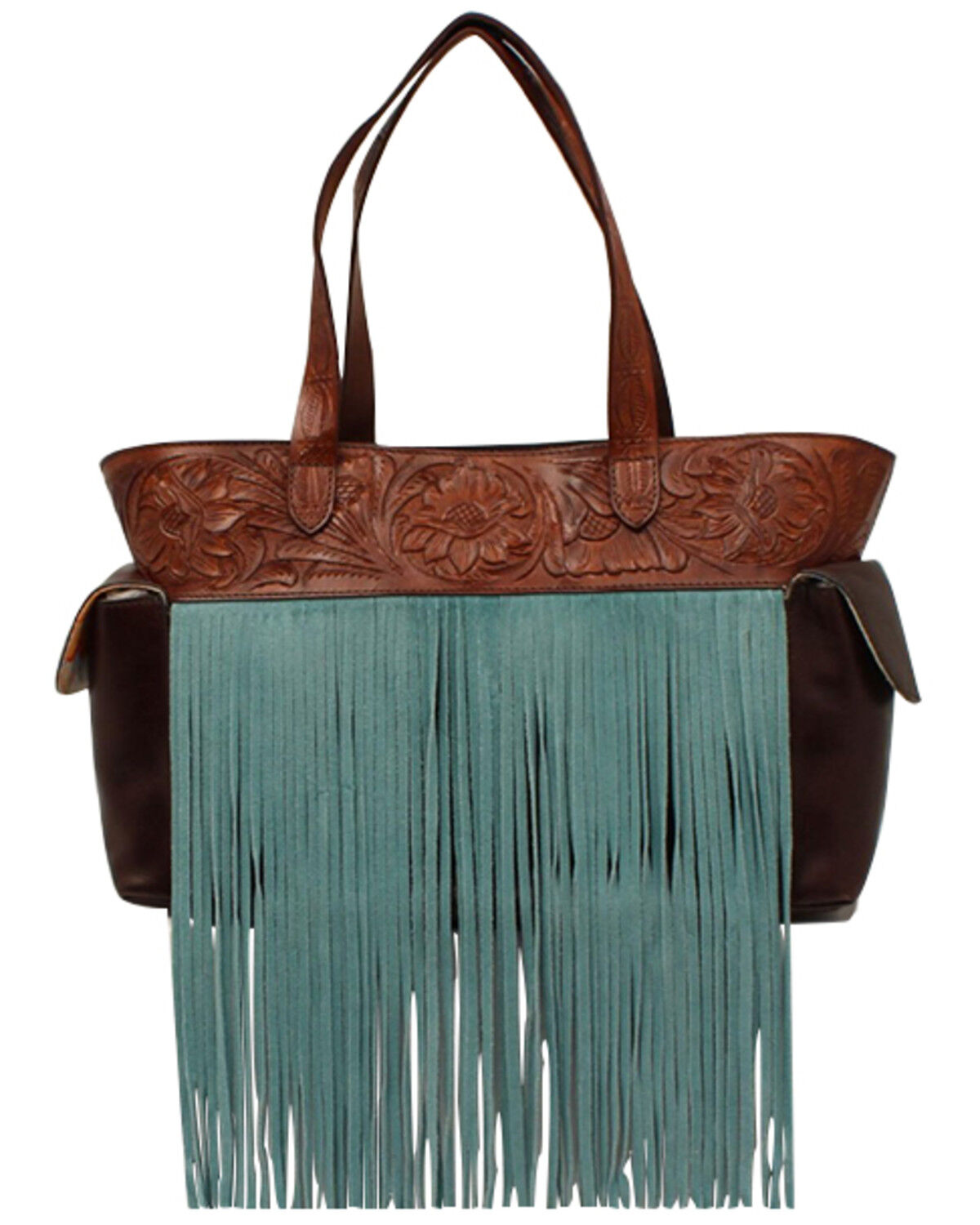 Image #1 - Ariat Women's Claire Tooled Concealed Carry Handbag, Tan, hi-res