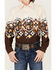 Panhandle Boys' Southwestern Border Print Long Sleeve Snap Shirt, Natural, hi-res