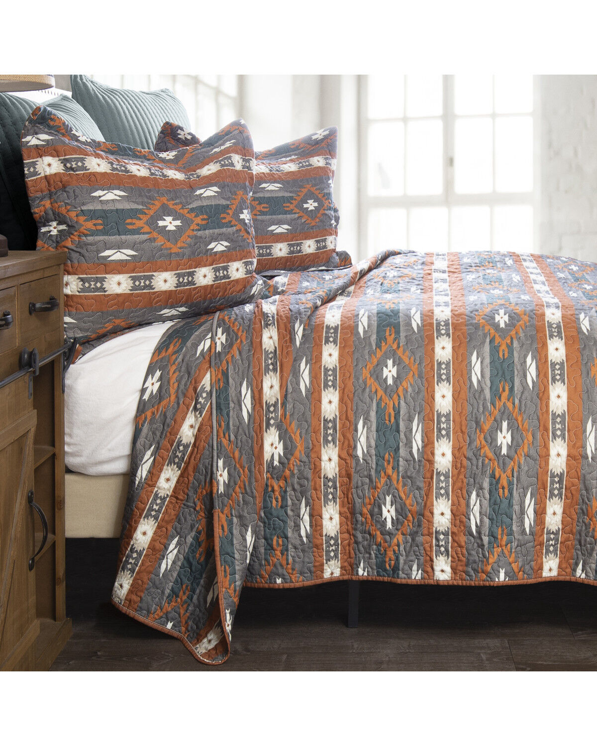 Image #1 - Carstens Home Wrangler Checotah Twin Quilt Set - 2 Piece, Multi, hi-res