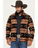 Image #1 - Rock & Roll Denim Men's Southwestern Print Berber Jacket, Rust Copper, hi-res