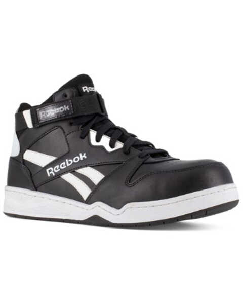 Image #1 - Reebok Men's High Top Work Shoes - Composite Toe, Black/white, hi-res