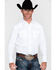 Gibson Men's Solid Long Sleeve Pearl Snap Western Shirt , White, hi-res