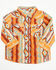 Image #1 - Wrangler Toddler Boys' Southwestern Long Sleeve Pearl Snap Western Shirt, Rust Copper, hi-res