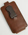 Image #2 - Cody James Men's Prescott Tooled Leather Concho Cell Phone Case, Brown, hi-res