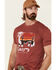 Image #4 - Lazy J Ranch Men's Red Logo Sunrise Graphic T-Shirt, Red, hi-res