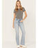 Image #1 - Cleo + Wolf Women's Light Wash High Rise Slim Bootcut Jeans, Light Medium Wash, hi-res