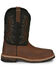 Image #2 - Justin Men's Stampede Bolt Soft Pull On Western Work Boots - Square Toe, Pecan, hi-res