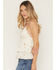 Image #2 - ATAP Women's Crochet Front Embroidered Tank, Ivory, hi-res