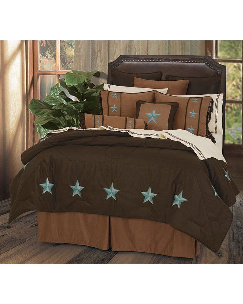 HiEnd Accents Turquoise Laredo 6-Piece Full Comforter Set, Multi, hi-res