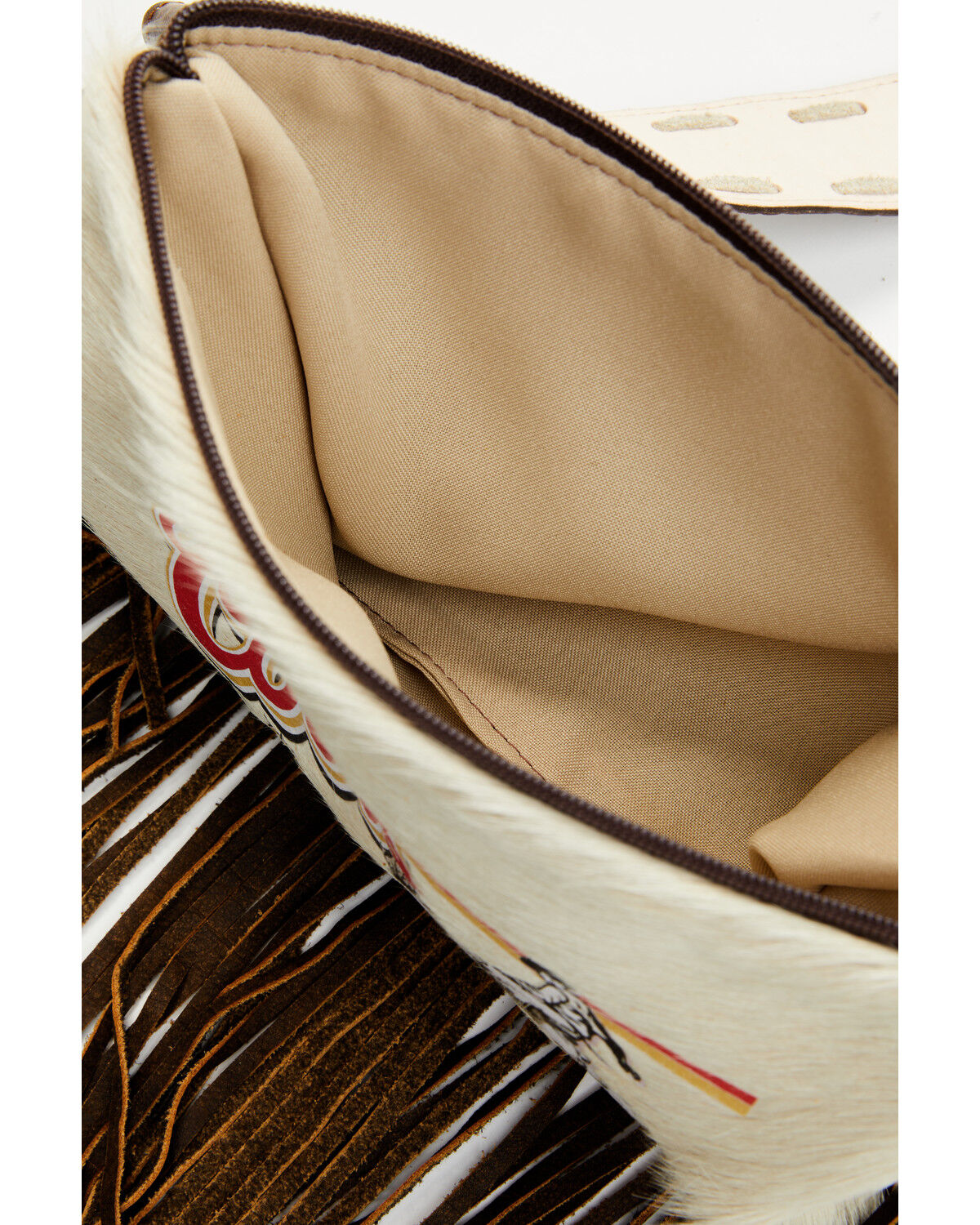 Image #4 - Keep It Gypsy Women's Maxine Coors Cowboy Cowhide Fringe Crossbody Bag, Brown, hi-res