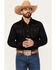 Image #1 - Wrangler Retro Men's Solid Long Sleeve Snap Western Shirt - Tall, Black, hi-res