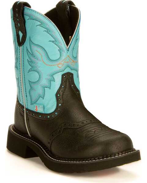 Justin Women's Gypsy Gemma Western Boots - Round Toe, Black, hi-res