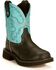 Justin Women's Gypsy Gemma Light Blue Cowgirl Boots - Round Toe, Black, hi-res