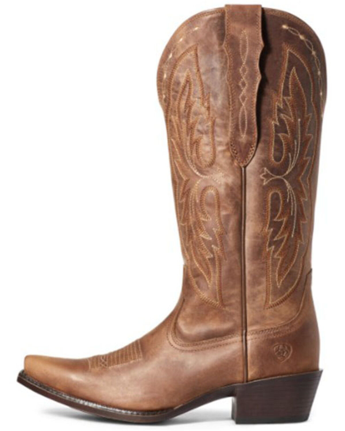 Image #3 - Ariat Women's Heritage Bantamweight Elastic Calf Western Boots - Snip Toe, Brown, hi-res