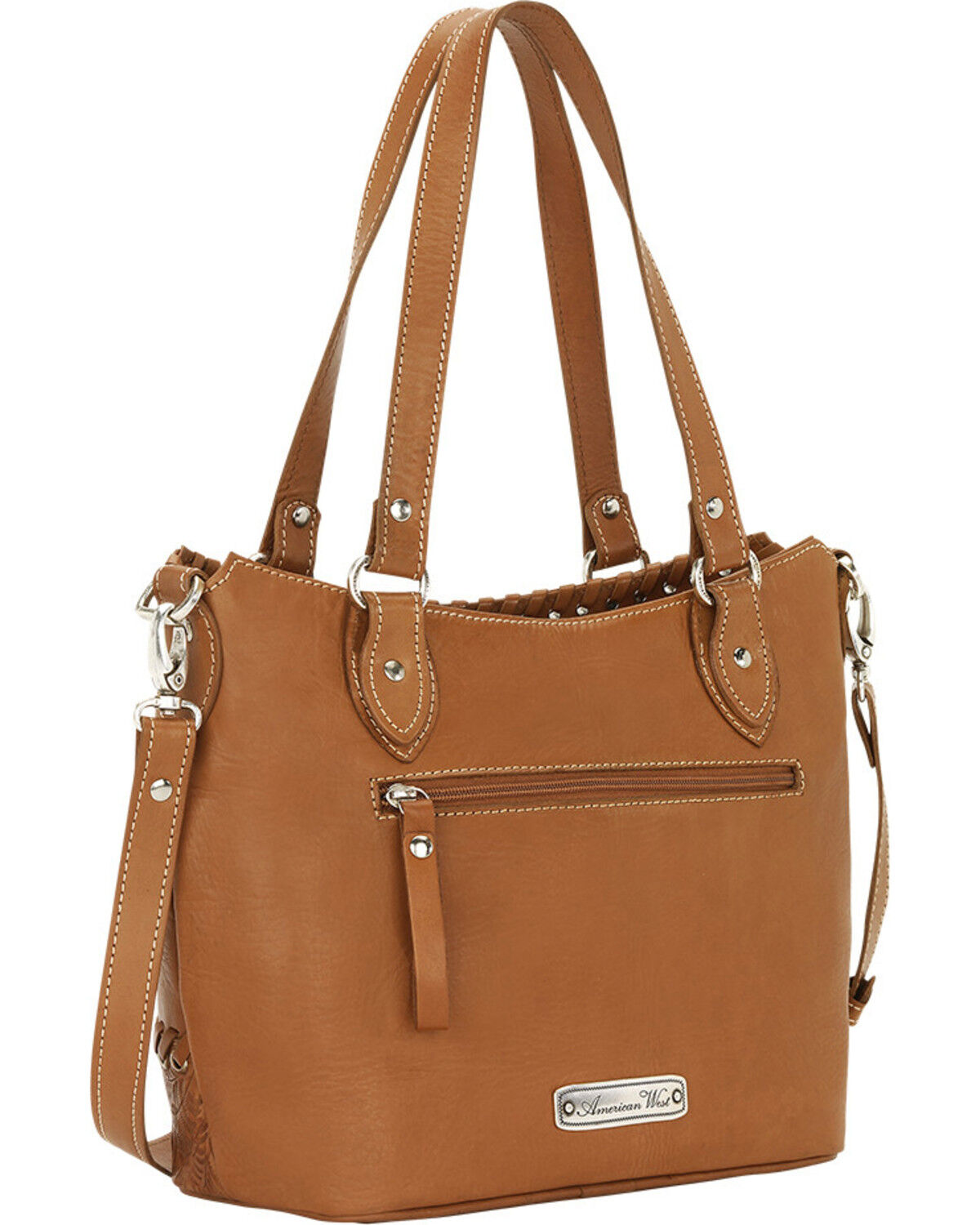Image #3 - American West Women's Harvest Moon Bucket Tote, Tan, hi-res