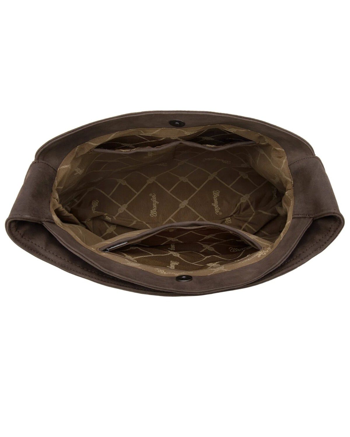 Image #3 - Wrangler Women's Shiloh Fringe Studded Hobo Bag, Coffee, hi-res