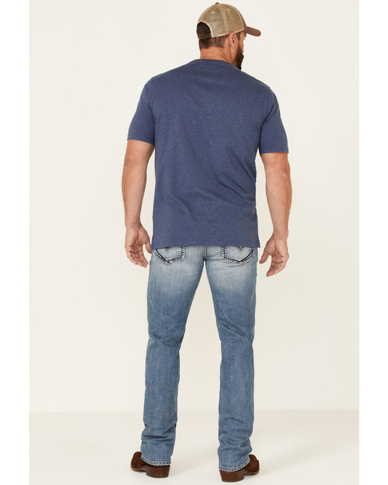 Moonshine Spirit Men's Grant Medium Wash Stretch Slim Straight Jeans , Blue, hi-res