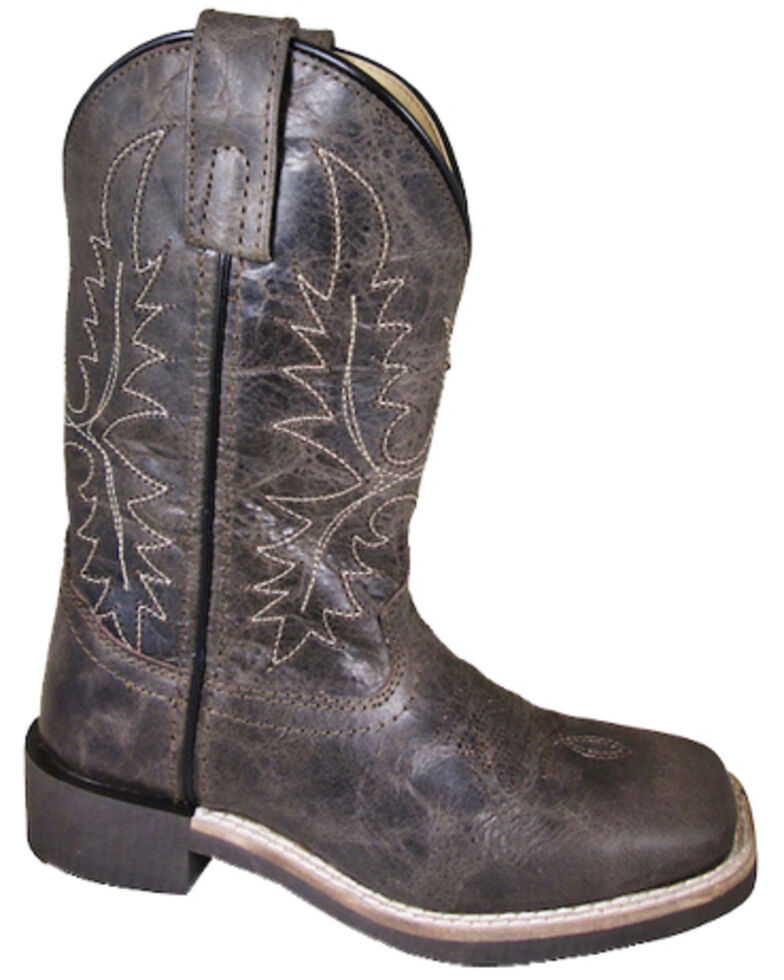 Smoky Mountain Boys' Bowie Western Boots - Square Toe, Dark Brown, hi-res