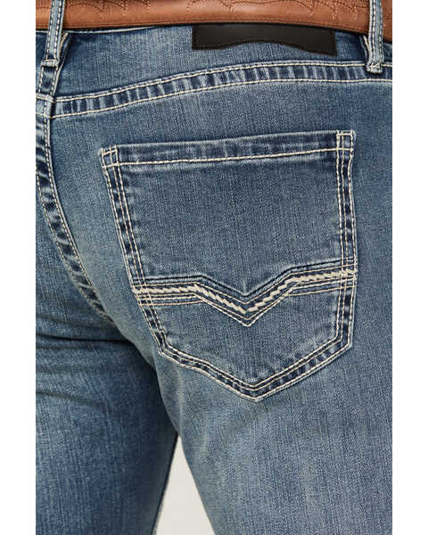 Image #2 - Rock & Roll Denim Men's Pistol Medium Vintage Wash Bootcut Stretch Denim Jeans, Medium Wash, hi-res