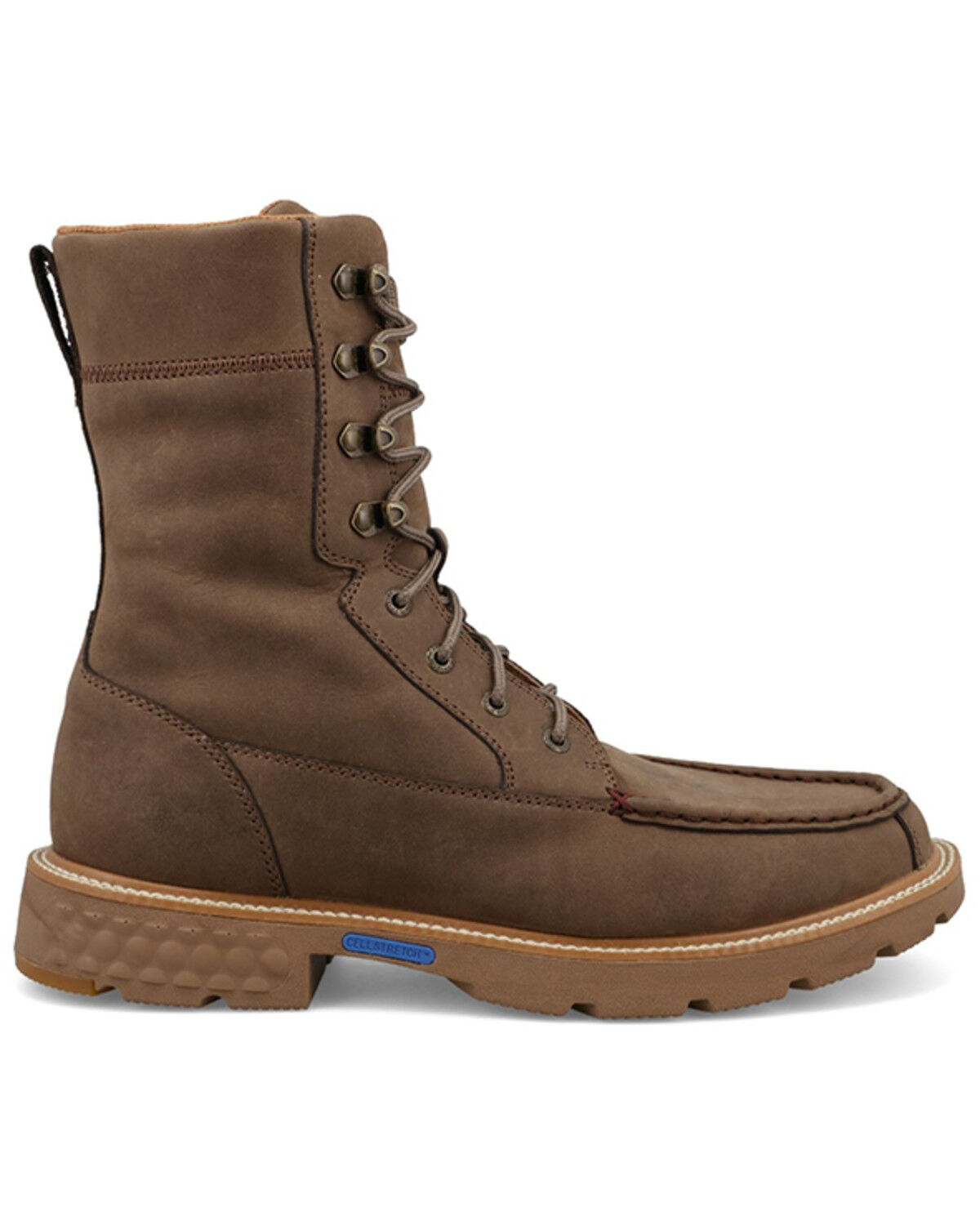 Image #2 - Twisted X Men's 9" Lace-Up Work Boots - Soft Toe, Brown, hi-res