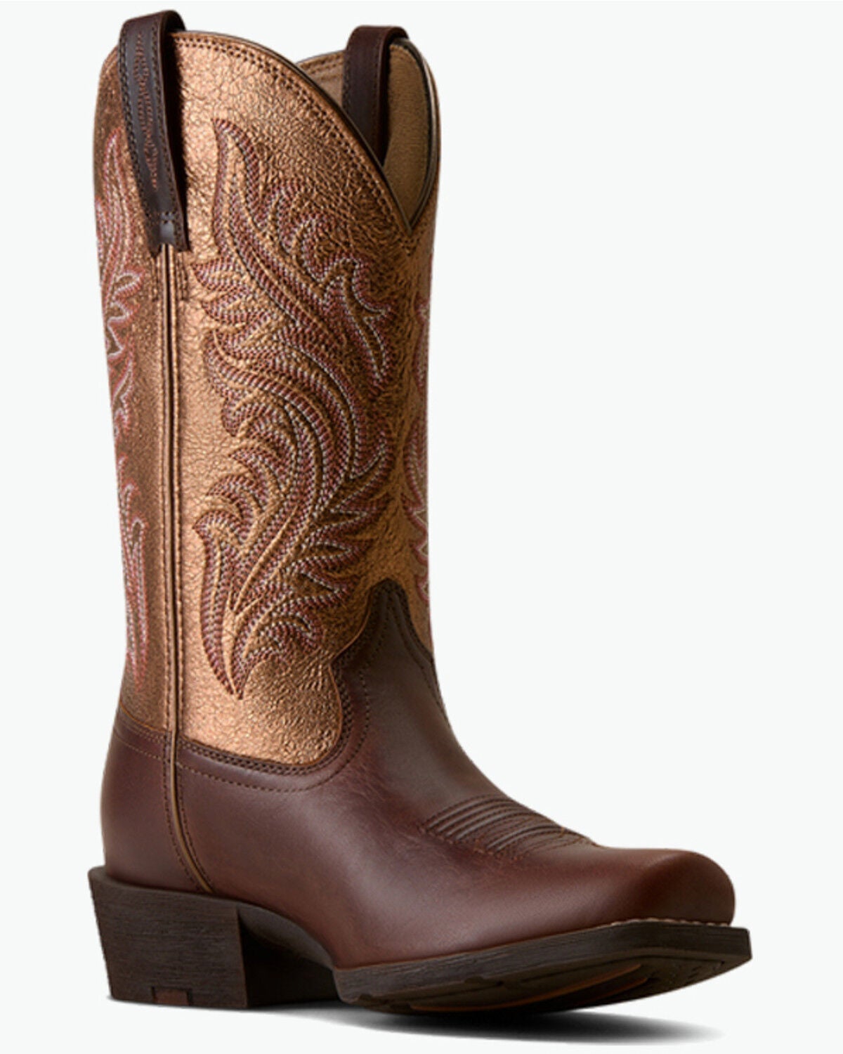 Ariat Women's Round Up Performance Western Boots - Square Toe, Brown, hi-res