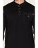 Image #3 - Forge Workwear Men's FR Lightweight Long Sleeve 1/4 Button-Down Henley Work Shirt, Black, hi-res