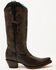Image #2 - Corral Women's Floral Embroidered Tall Western Boots - Snip Toe, Black, hi-res