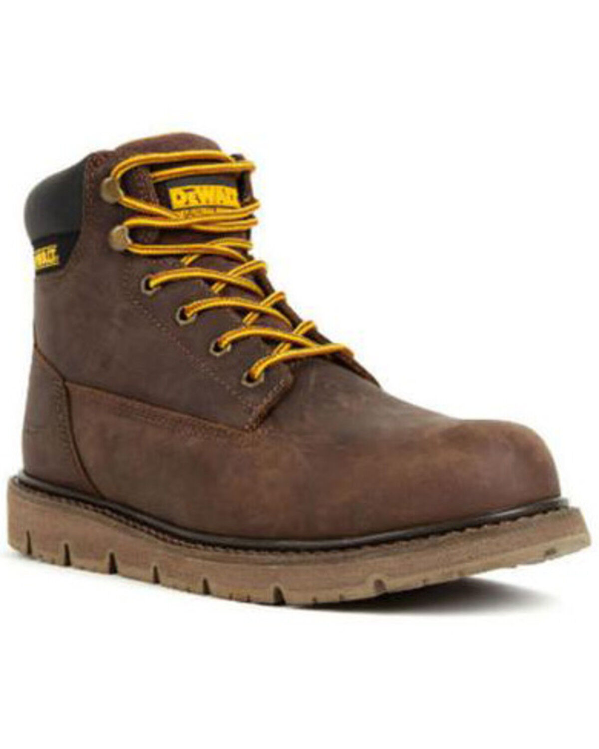 Image #1 - DeWalt Men's Flex Lace-Up Work Boots - Steel Toe, Brown, hi-res
