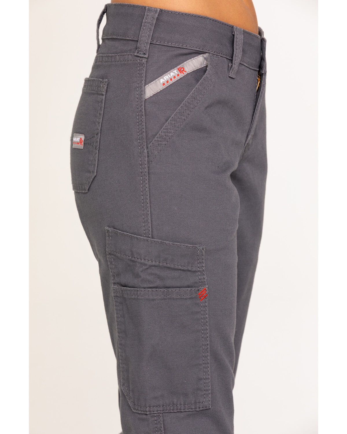 Image #5 - Ariat Women's FR Duralight Stretch Canvas Straight Leg Pants, Grey, hi-res