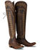 Image #1 - Lane Women's Lexington Over The Knee Corset Western Boots - Snip Toe, Cognac, hi-res