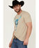 Image #2 - Cody James Men's Southwest Reins Logo Short Sleeve Graphic T-Shirt , Tan, hi-res