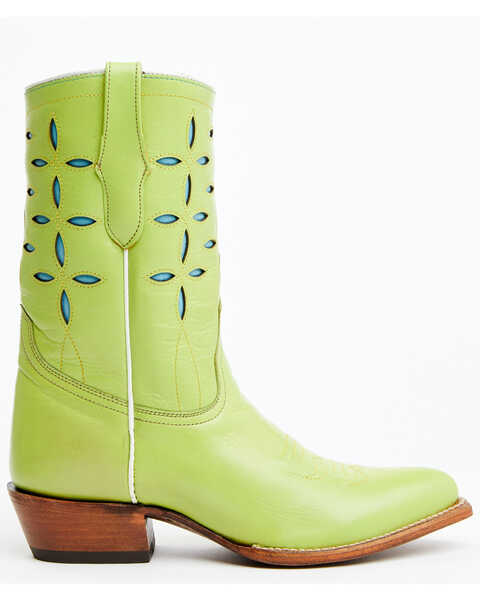Planet Cowboy Women's Pee-Wee Ah Limon Leather Western Boot - Snip Toe , Green, hi-res
