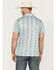 Image #4 - Rock & Roll Denim Men's Southwestern Striped Short Sleeve Stretch Polo, Blue, hi-res