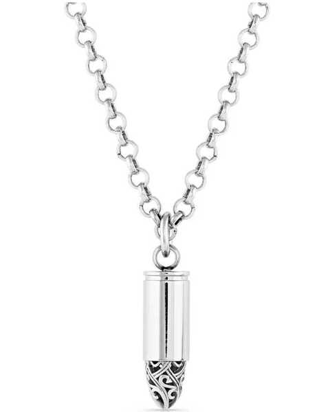 Image #1 - Montana Silversmiths One Filigree Shot Bullet Necklace, Silver, hi-res