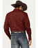 Image #4 - Rodeo Clothing Men's Paisley Print Long Sleeve Snap Western Shirt, Red, hi-res