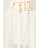 Image #2 - Miss Me Women's Lace Floral Embroidered Button-Front Midi Skirt, White, hi-res