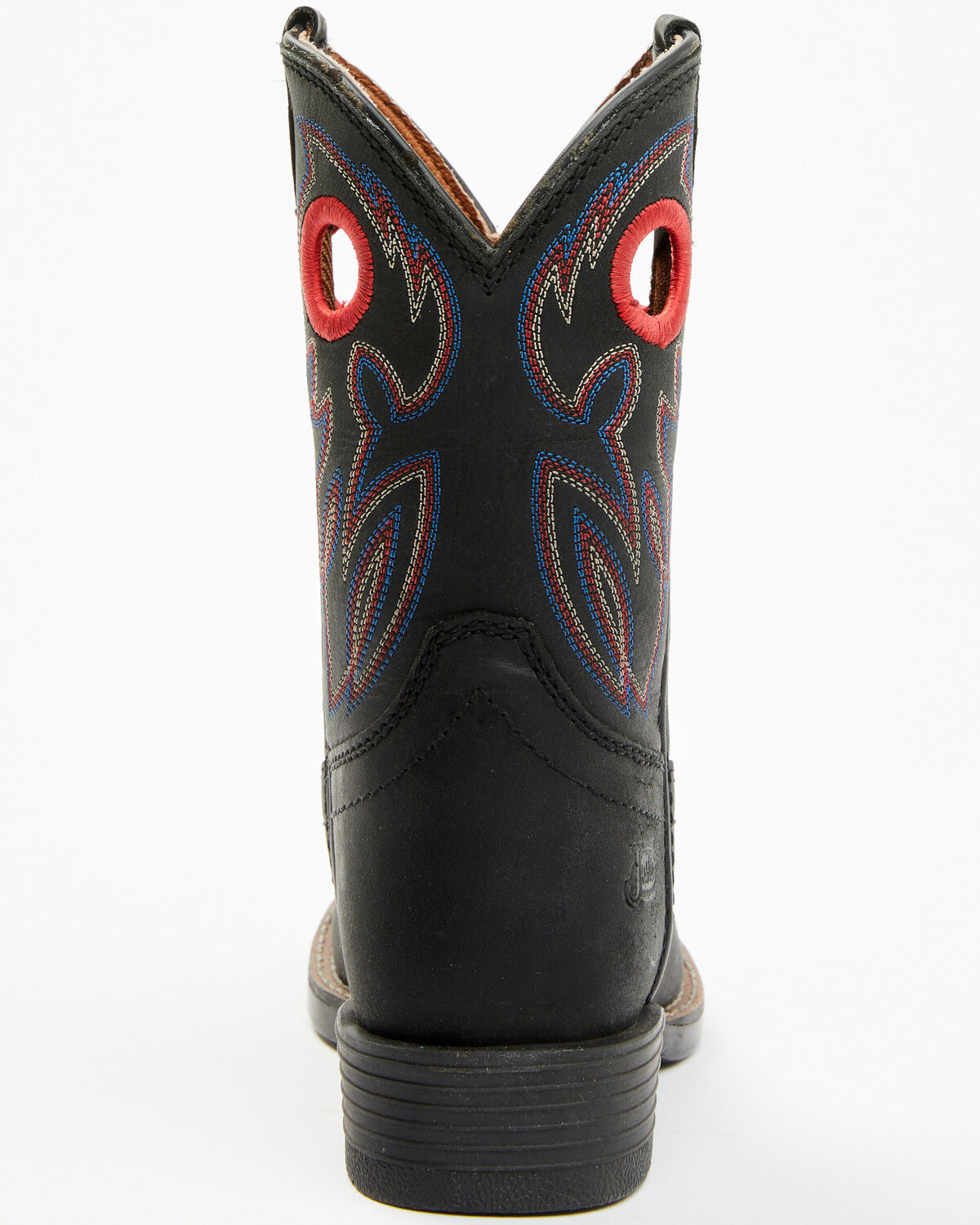 Image #5 - Justin Boys' Bowline Western Boots - Broad Square Toe, Black, hi-res