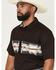 Image #2 - RANK 45&reg; Men's D&eacute;j&agrave; Vu Southwestern Border Short Sleeve Button-Down Western Shirt, Brown, hi-res