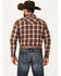 Image #4 - Cody James Men's Traverse Plaid Print Long Sleeve Snap Western Shirt - Big , Brown, hi-res