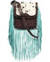 Image #1 - Ariat Women's Calf Hair Concealed Carry Tote Bag, Brown, hi-res