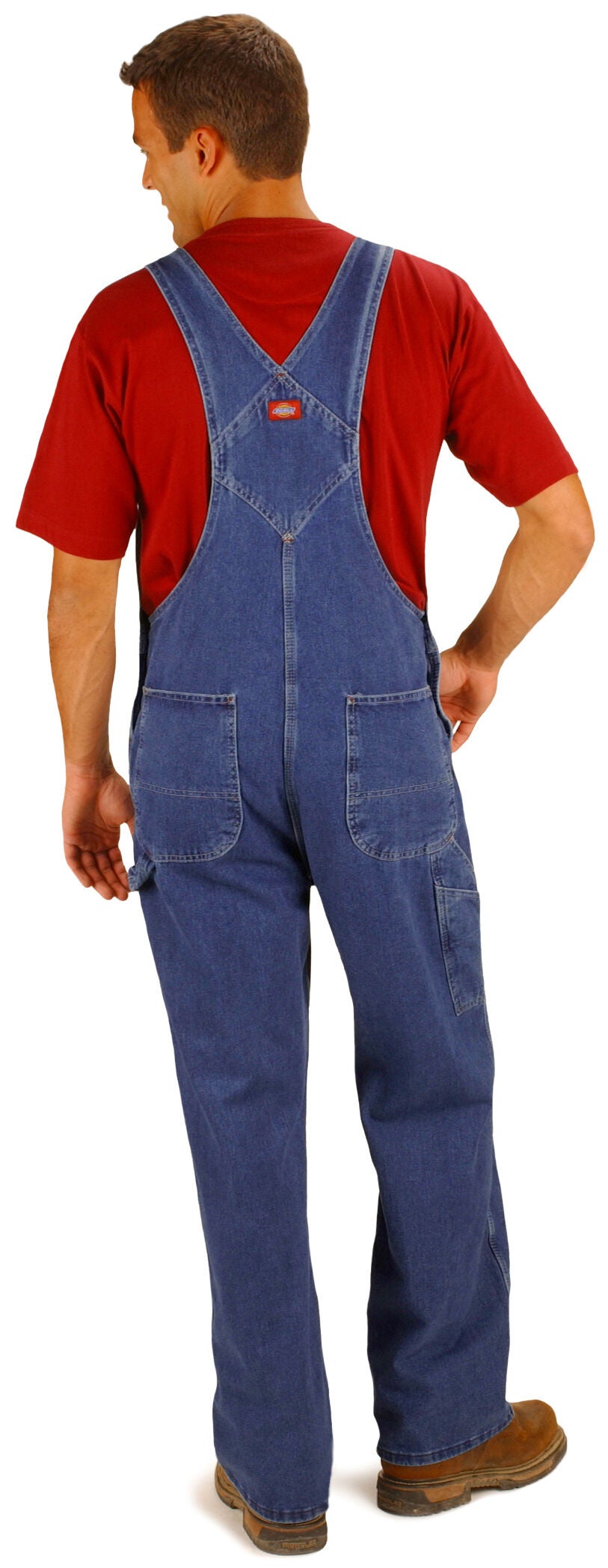dickies men's 8396snb denim bib overall