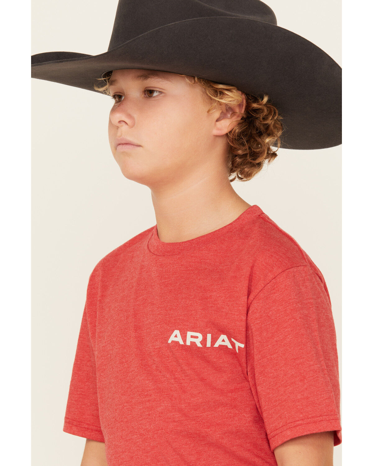 Image #3 - Ariat Boys' Flag Scope Logo Short Sleeve Graphic T-Shirt, Burgundy, hi-res