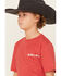 Image #3 - Ariat Boys' Flag Scope Logo Short Sleeve Graphic T-Shirt, Burgundy, hi-res