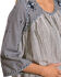 Image #2 - New Direction Sport Women's Embroidered Flare Sleeve Top, Blue, hi-res