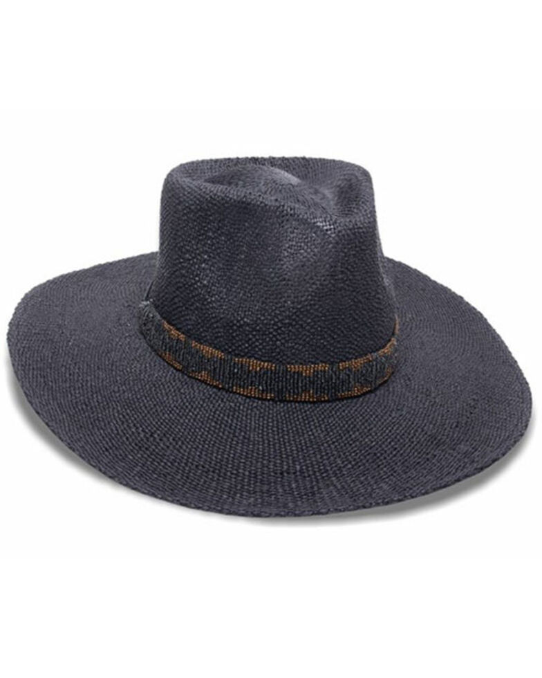 Nikki Beach Women's Black Twilight Toyo Straw Rancher Hat , Black, hi-res