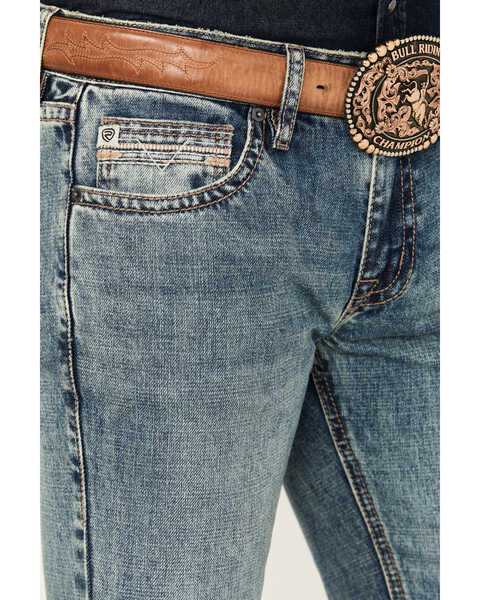 Image #2 - Rock & Roll Denim Men's Pistol Medium Vintage Wash Bootcut Rigid Denim Jeans, Medium Wash, hi-res